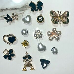 Women’s Fashion Bling Charms For Crocs or Shoes like them, 15 pcs